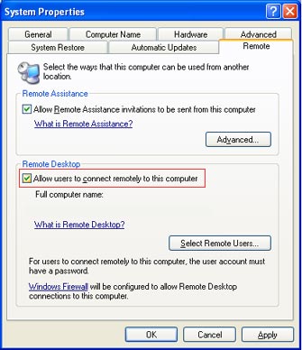 Remote Desktop Settings